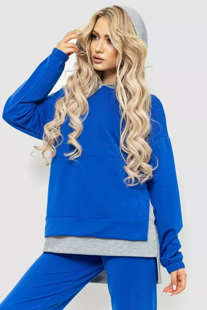 Купити Спорт костюм жіночий обманка, колір електрик, 102R329 - Фото №5