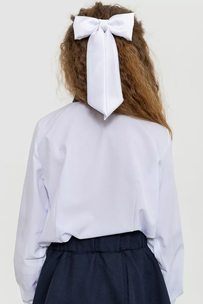 Купити Блузка ошатна для дівчаток  -уцінка, колір біло-синій, 172R201-1-U - Фото №4