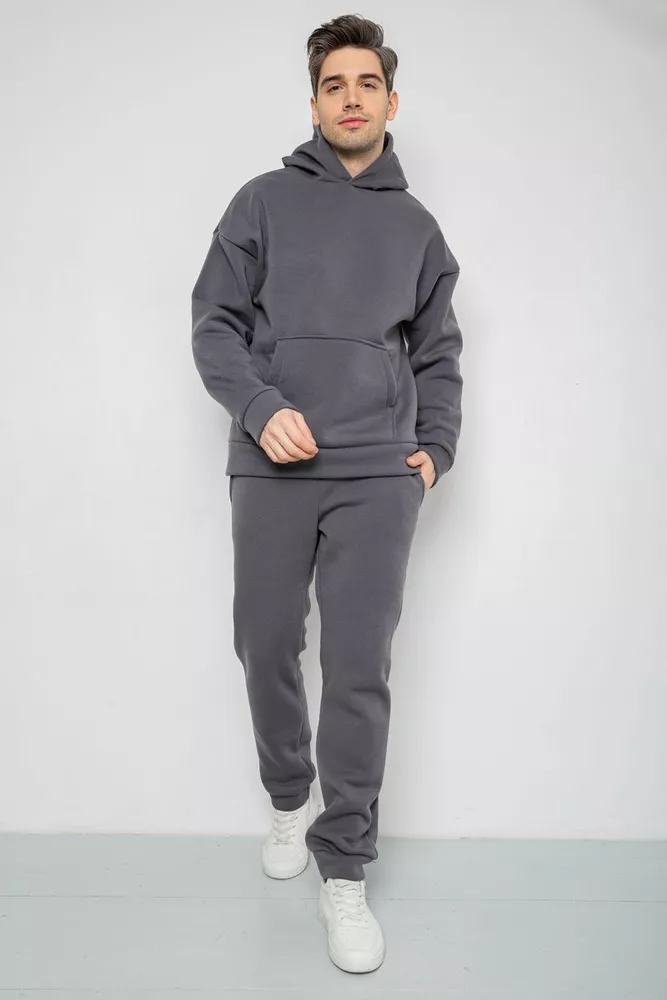 Купити Спорт костюм чоловічий на флісі, колір сірий, 177R235-1 - Фото №1