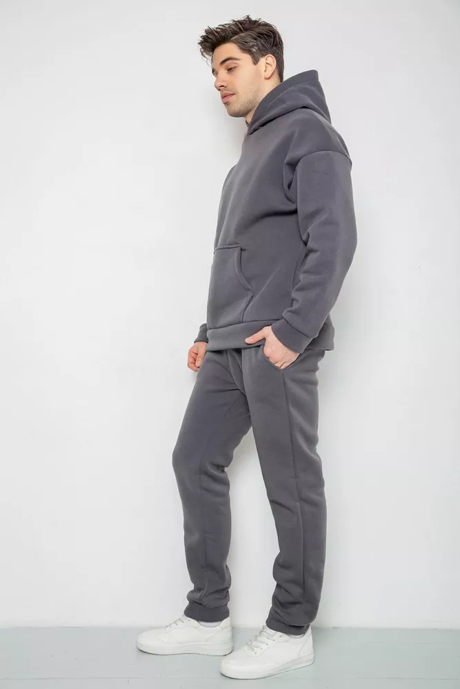 Купити Спорт костюм чоловічий на флісі, колір сірий, 177R235-1 - Фото №3