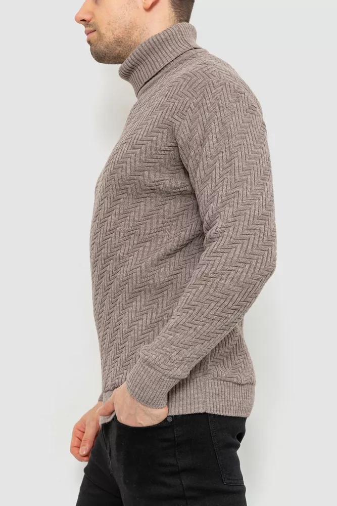 Купити Гольф чоловічий, колір мокко, 161R696 - Фото №3