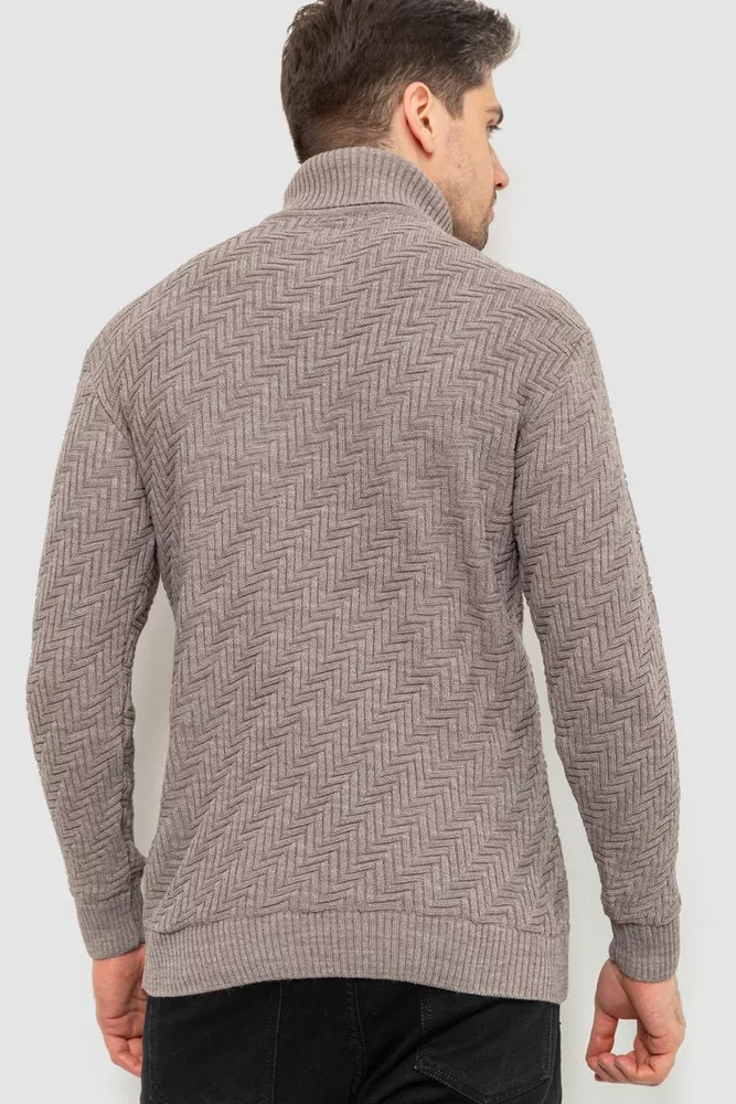 Купити Гольф чоловічий, колір мокко, 161R696 - Фото №4