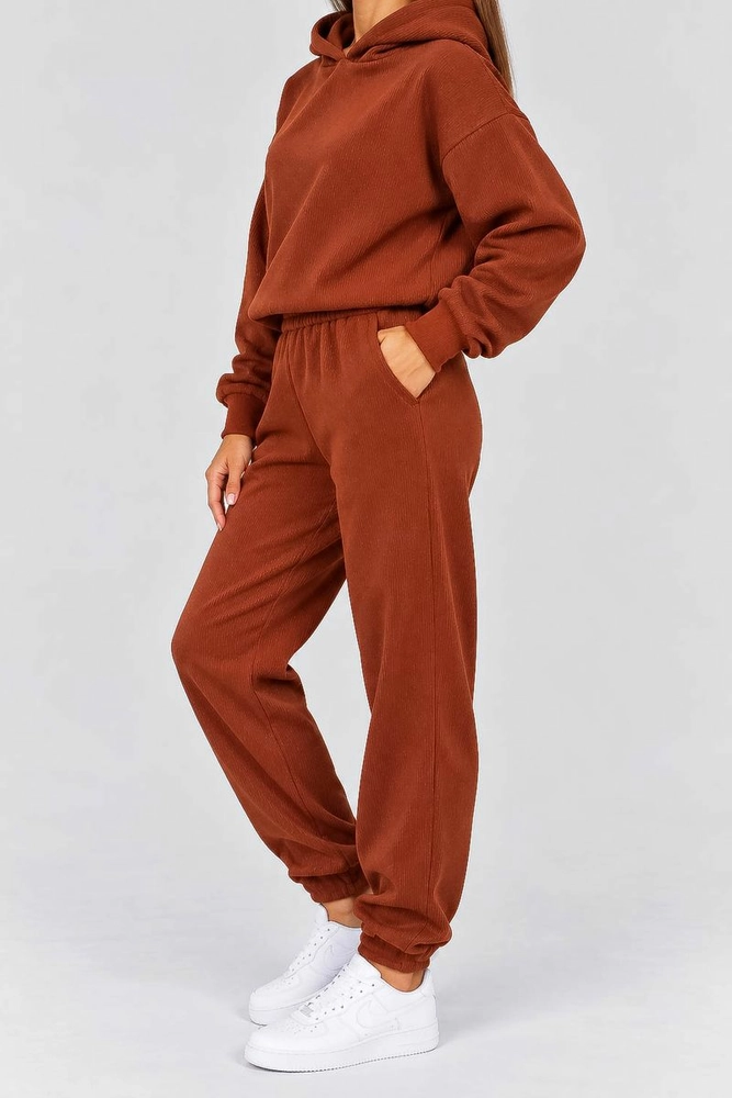 Купить Костюм женский трикотажный, цвет терракотовый, 244R9137 - Фото №2