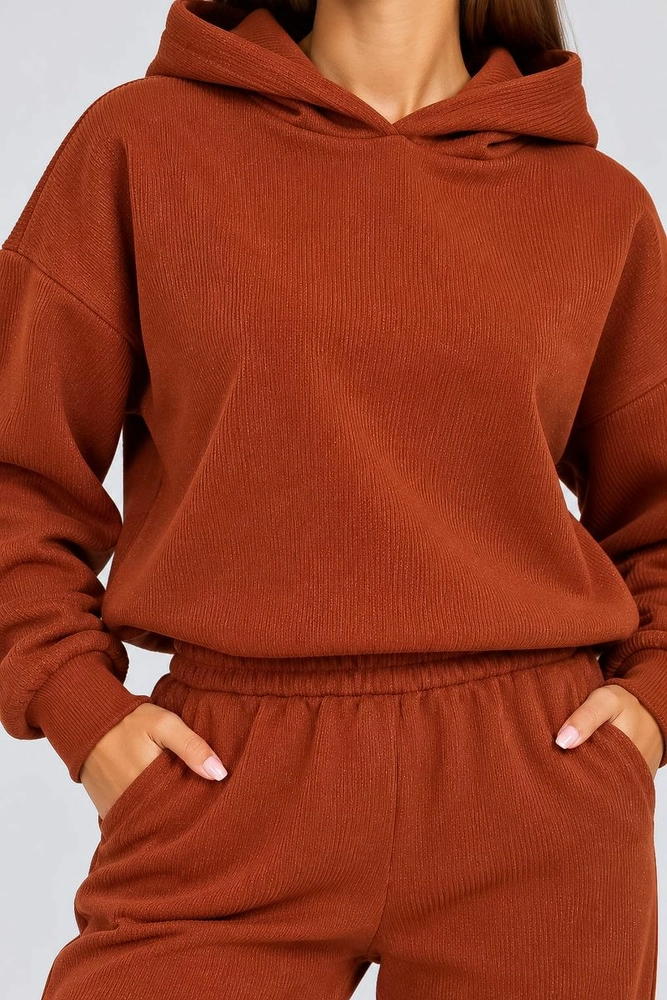 Купить Костюм женский трикотажный, цвет терракотовый, 244R9137 - Фото №4