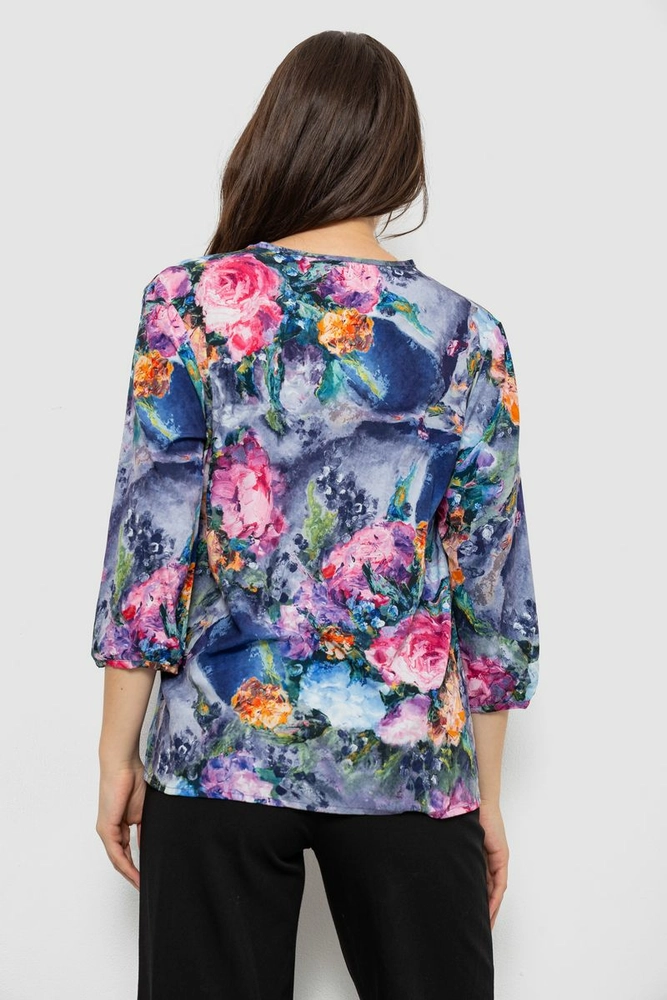 Купить Блуза женская однотонная, цвет разноцвет , 230R87-1 - Фото №4
