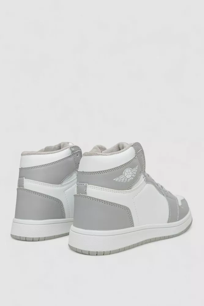 Купить Кроссовки женские зимние на меху 48RHB470-14, цвет Бело-серый - Фото №4