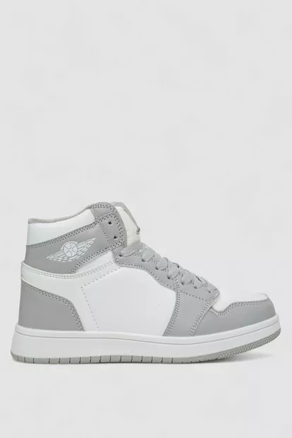 Кроссовки женские зимние на меху 48RHB470-14, цвет Бело-серый