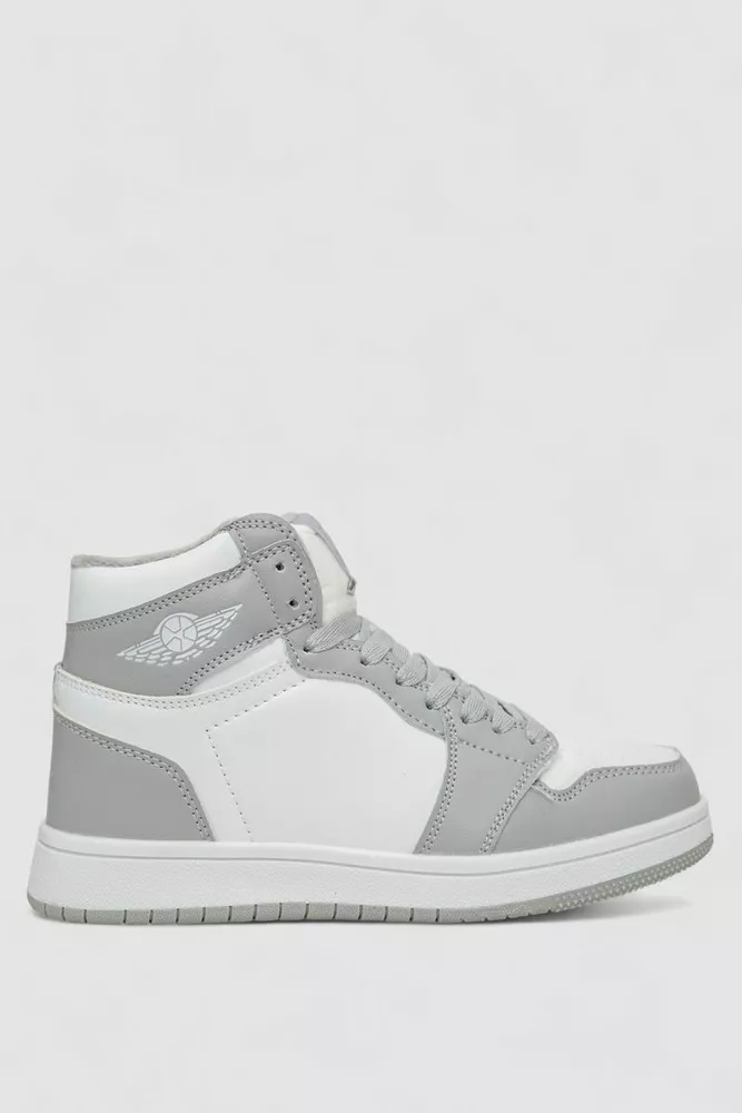 Купить Кроссовки женские зимние на меху 48RHB470-14, цвет Бело-серый - Фото №1