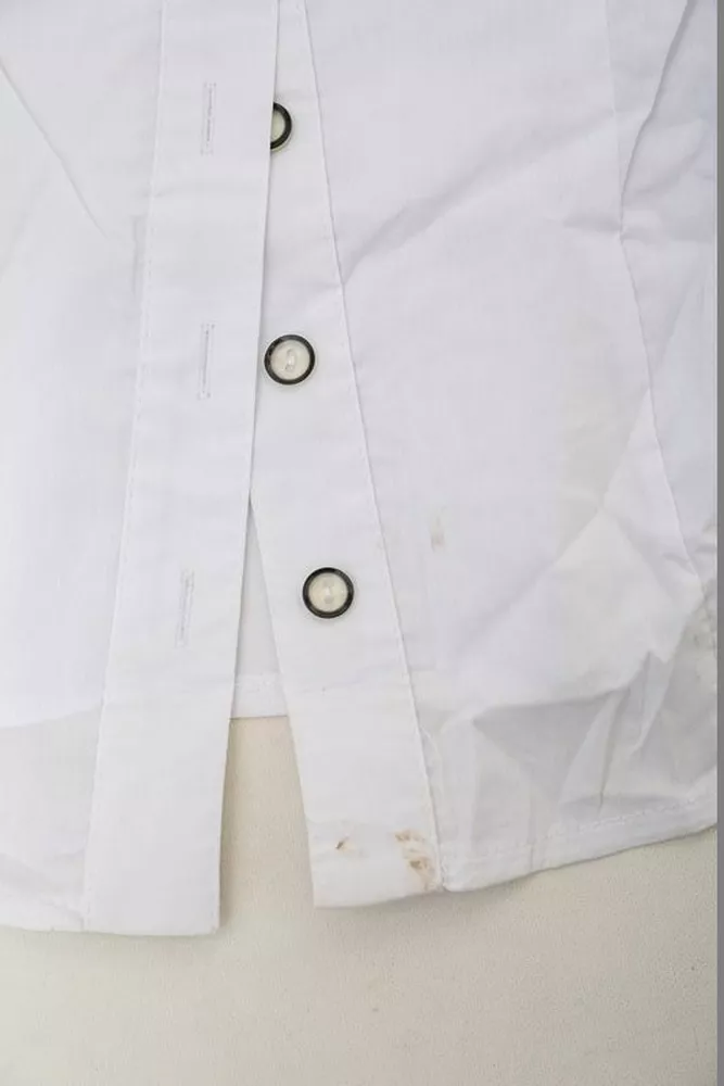 Купити Сорочка жіноча однотонна  -уцінка, колір білий, 230R068-1-U-324 - Фото №7