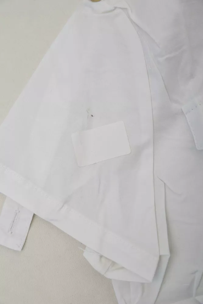 Купити Сорочка жіноча однотонна  -уцінка, колір білий, 230R068-1-U-328 - Фото №7