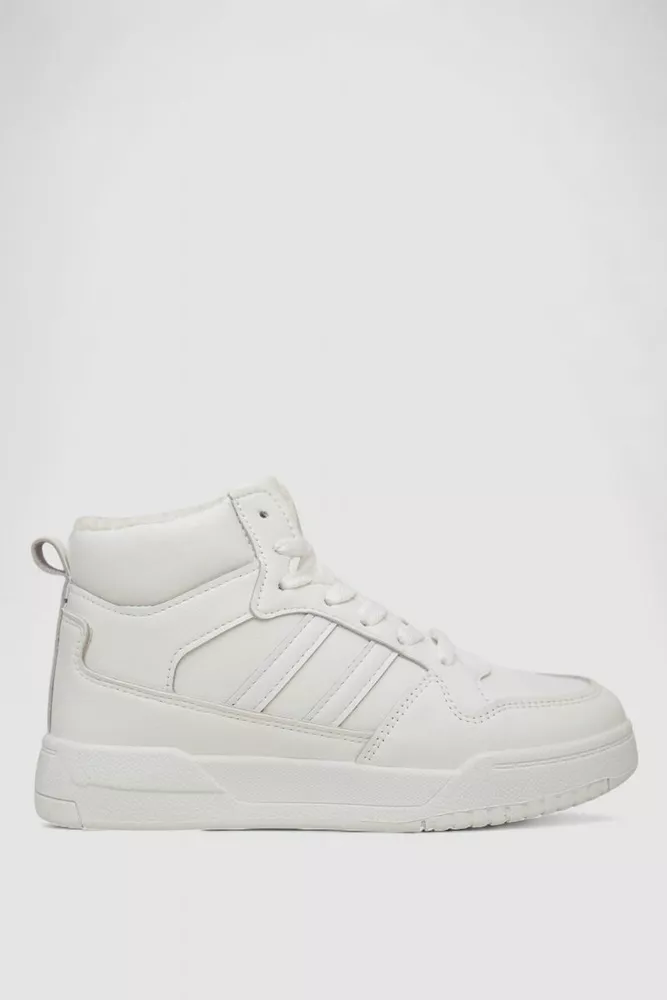 Купити Кросівки жіночі зимові на хутрі, колір білий, 248RAD400 - Фото №1