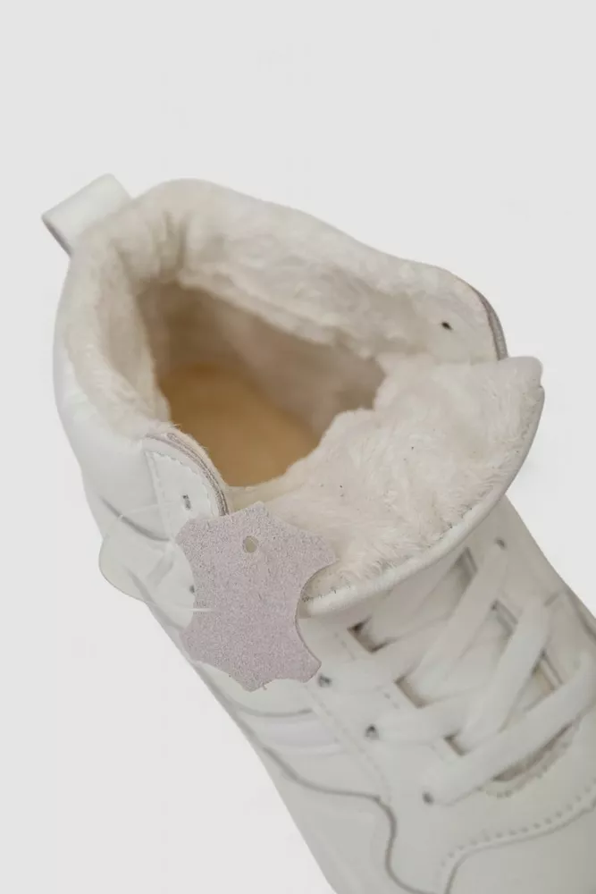 Купити Кросівки жіночі зимові на хутрі, колір білий, 248RAD400 - Фото №6