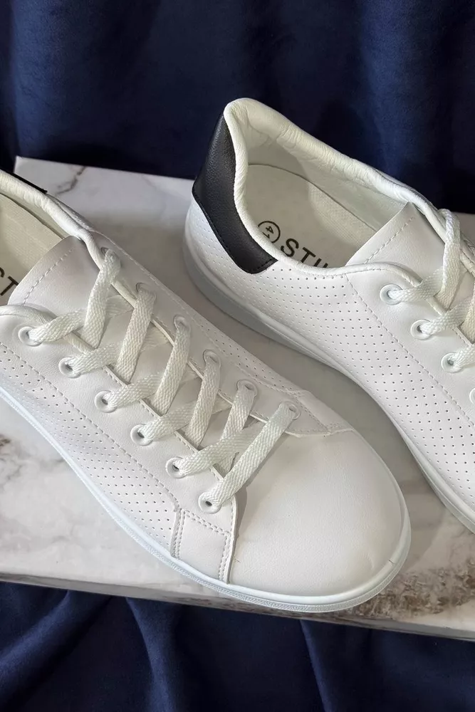 Купити Кеди чоловічі, колір біло-чорний, 248RR216 - Фото №3