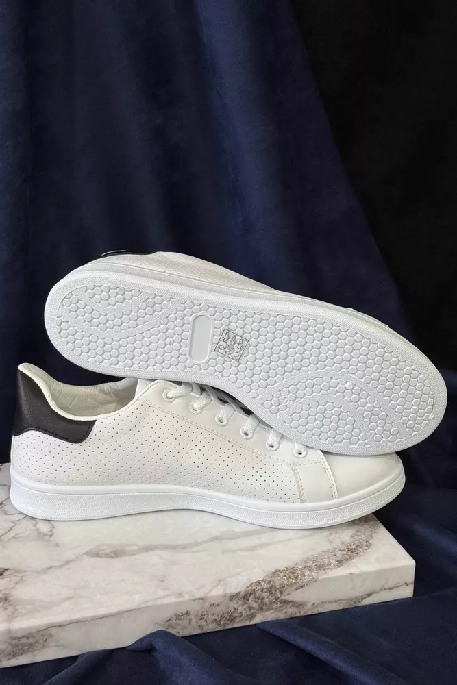 Купити Кеди чоловічі, колір біло-чорний, 248RR216 - Фото №5