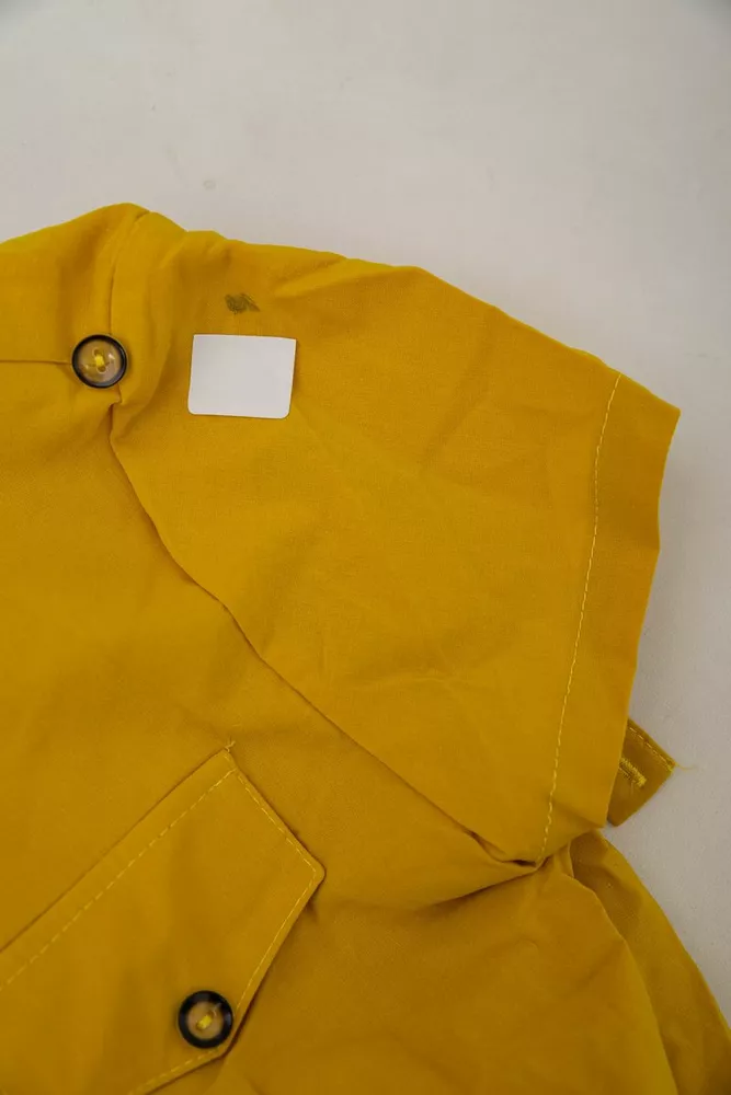 Купить Рубашка женская однотонная  -уценка, цвет горчичный, 230R068-1-U-330 - Фото №6
