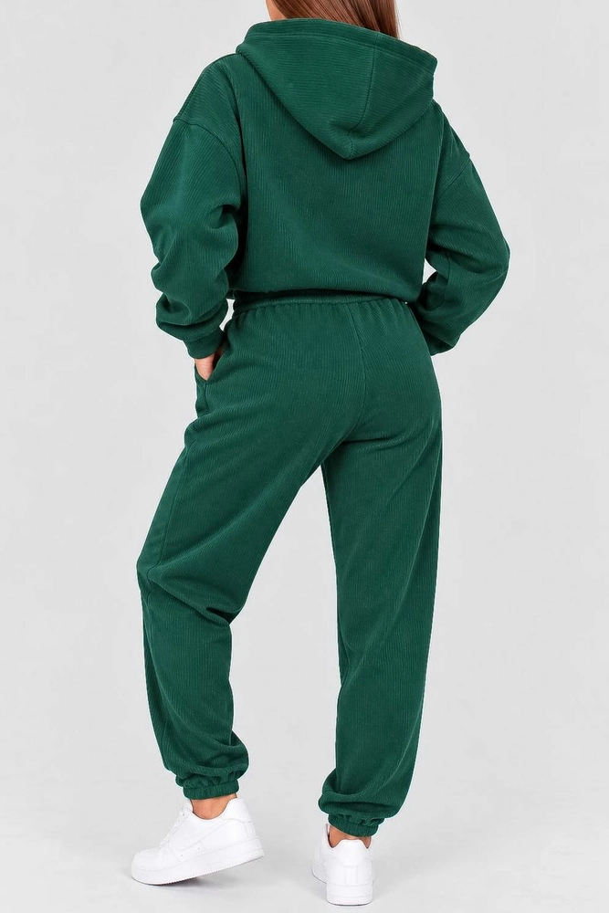 Купить Костюм женский трикотажный, цвет зеленый, 244R9137 - Фото №3