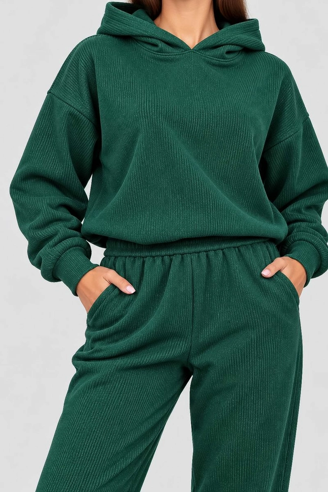 Купить Костюм женский трикотажный, цвет зеленый, 244R9137 - Фото №4