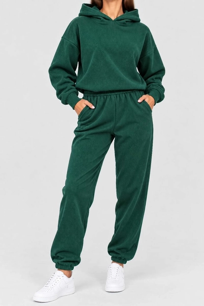 Костюм женский трикотажный, цвет зеленый, 244R9137