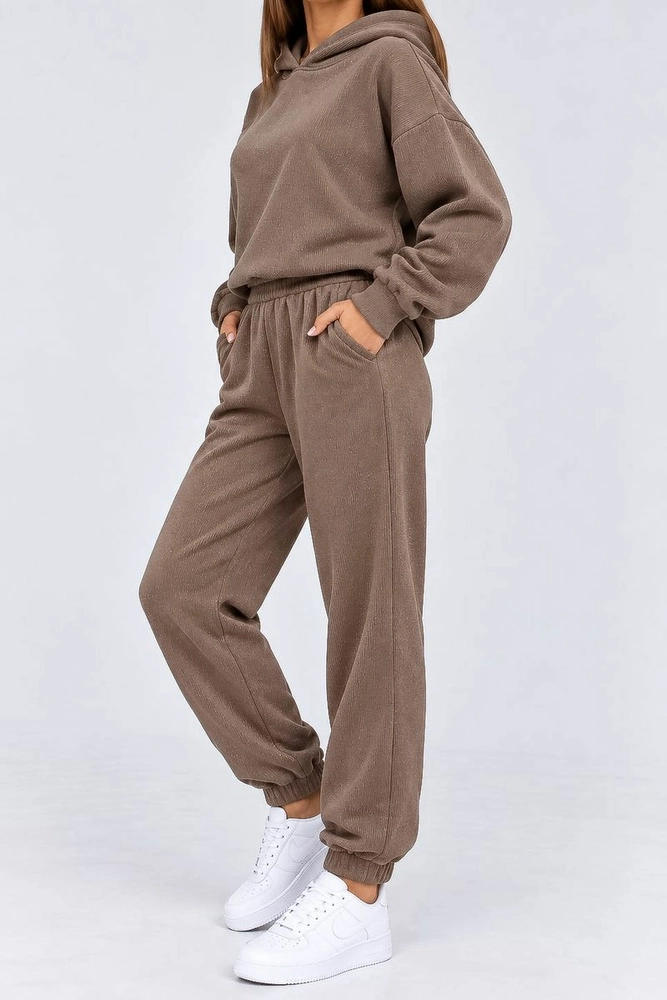Купить Костюм женский трикотажный, цвет коричневый, 244R9137 - Фото №2