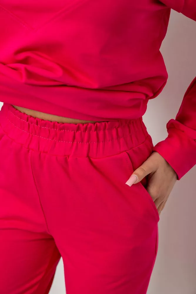 Купить Спортивный костюм женский однотонный, цвет розовый, 244R1069AG - Фото №6