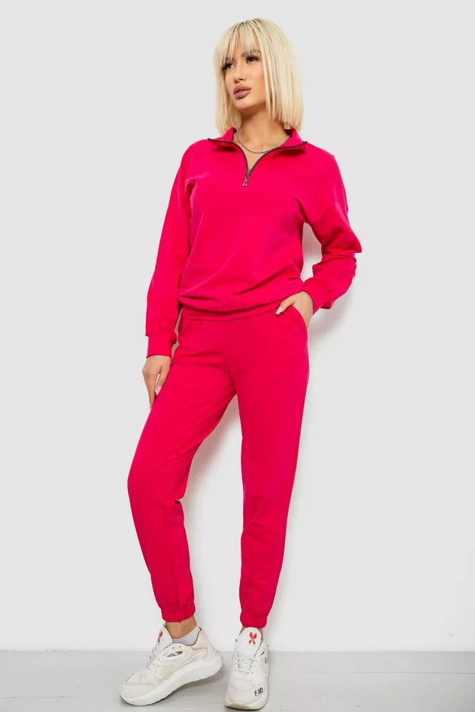 Купить Спортивный костюм женский однотонный, цвет розовый, 244R1069AG - Фото №3