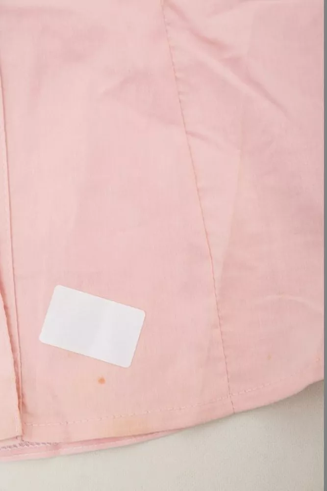 Купити Сорочка жіноча однотонна  -уцінка, колір світло-рожевий, 230R068-1-U-329 - Фото №6