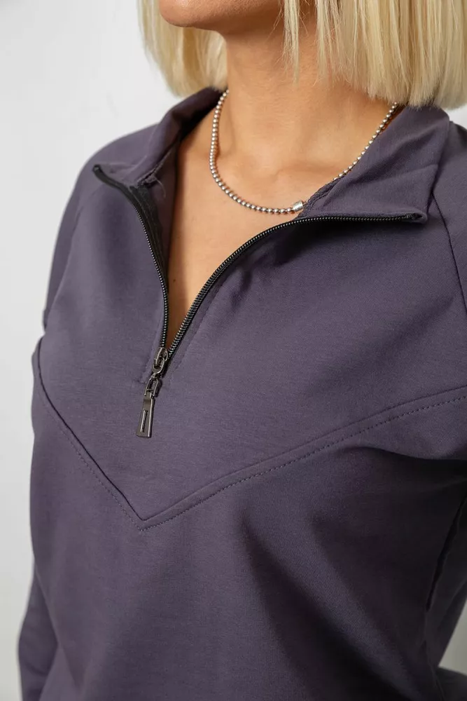 Купить Спортивный костюм женский однотонный, цвет серый, 244R1069AG - Фото №5