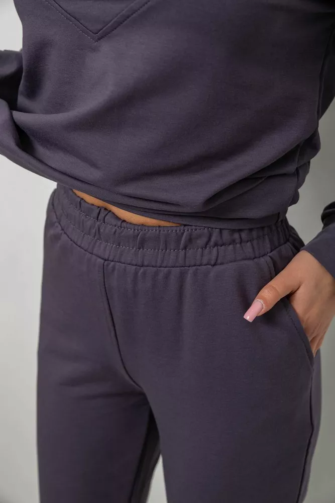 Купить Спортивный костюм женский однотонный, цвет серый, 244R1069AG - Фото №6