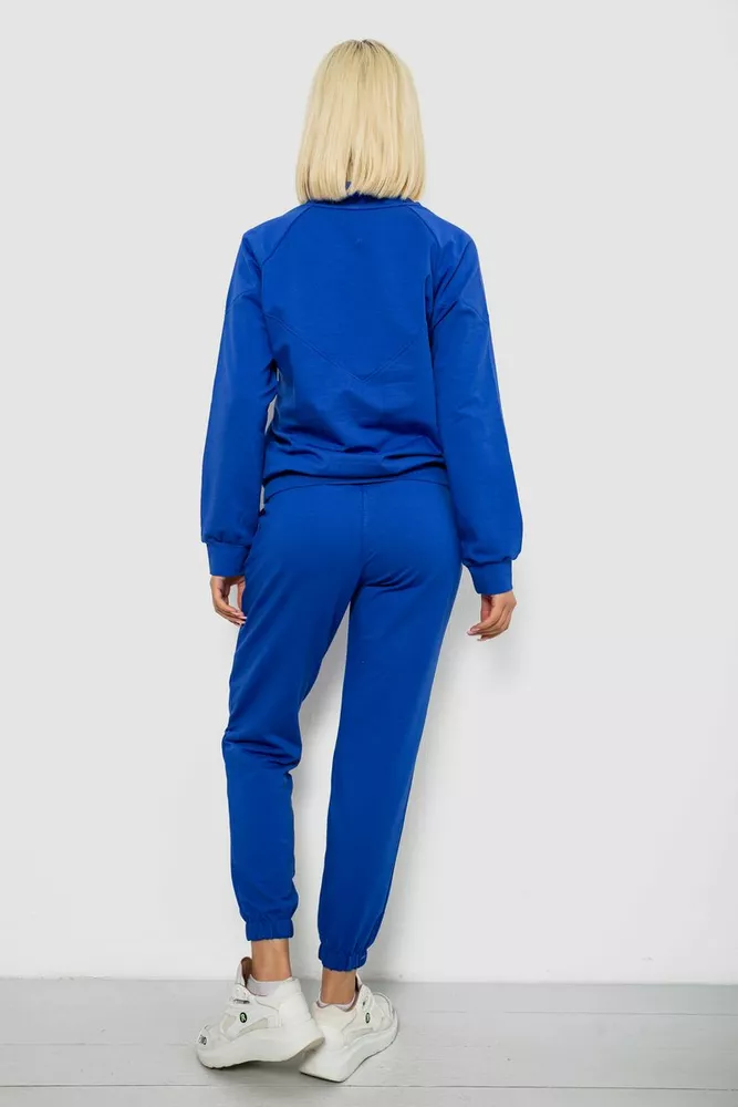 Купить Спортивный костюм женский однотонный, цвет синий, 244R1069AG оптом - Фото №4
