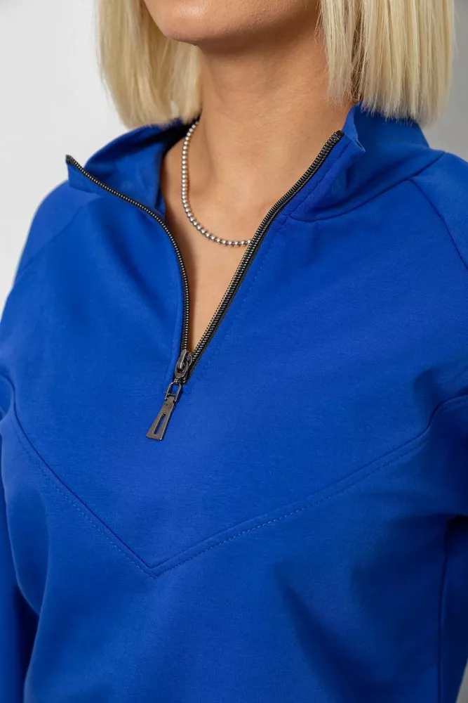 Купить Спортивный костюм женский однотонный, цвет синий, 244R1069AG оптом - Фото №5