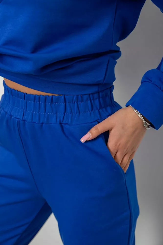 Купить Спортивный костюм женский однотонный, цвет синий, 244R1069AG оптом - Фото №6