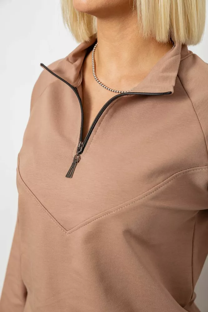 Купить Спортивный костюм женский однотонный, цвет мокко, 244R1069AG - Фото №5