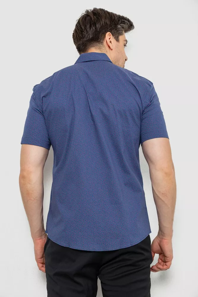 Купити Сорочка чоловіча з принтом  -уцінка, колір джинс, 214R7018-U-1 оптом - Фото №4