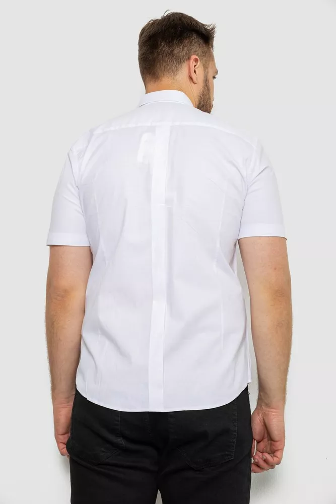 Купити Сорочка чоловіча однотонна, колір білий, 214R6917-1 - Фото №4