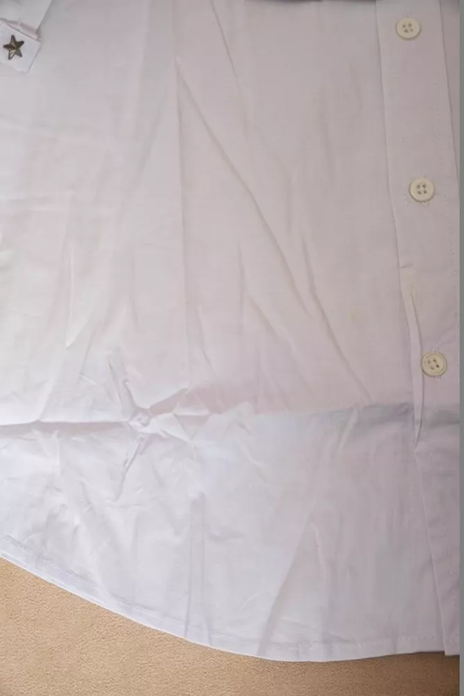 Купити Сорочка чоловіча однотонна  -уцінка, колір білий, 214R830-U-10 - Фото №6