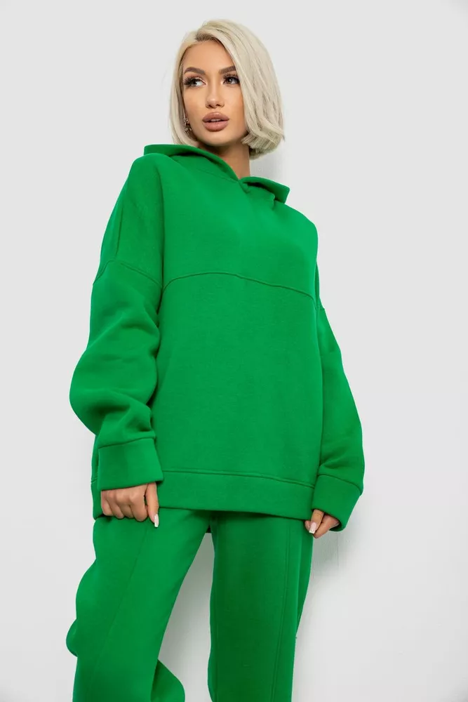 Купить Спортивный костюм женский на флисе, цвет зеленый, 247R2022-5 - Фото №2