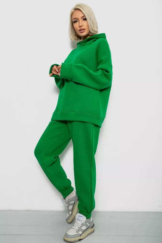Купить Спортивный костюм женский на флисе, цвет зеленый, 247R2022-5 - Фото №3