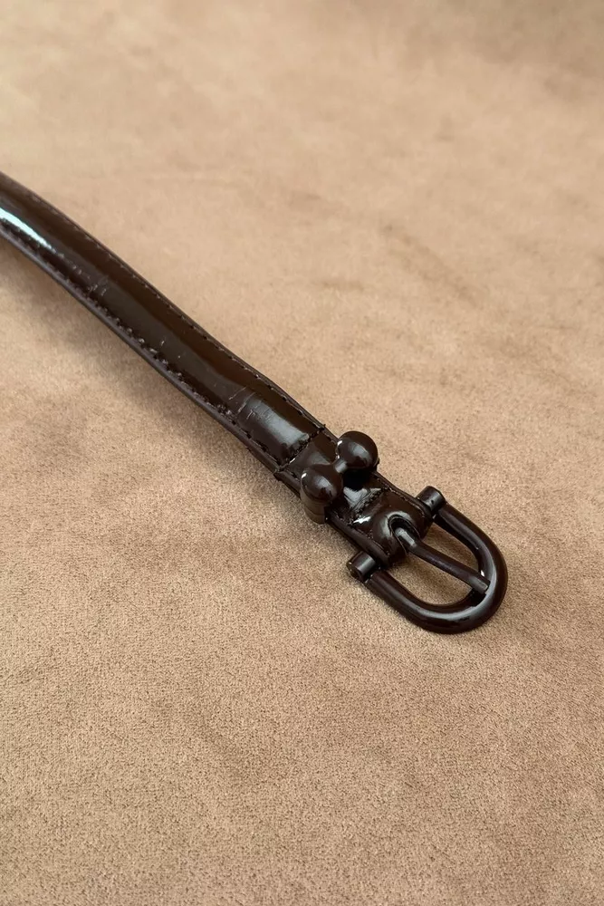 Купити Ремінь жіночий, колір коричневий, 196RL1010W18-1 - Фото №3