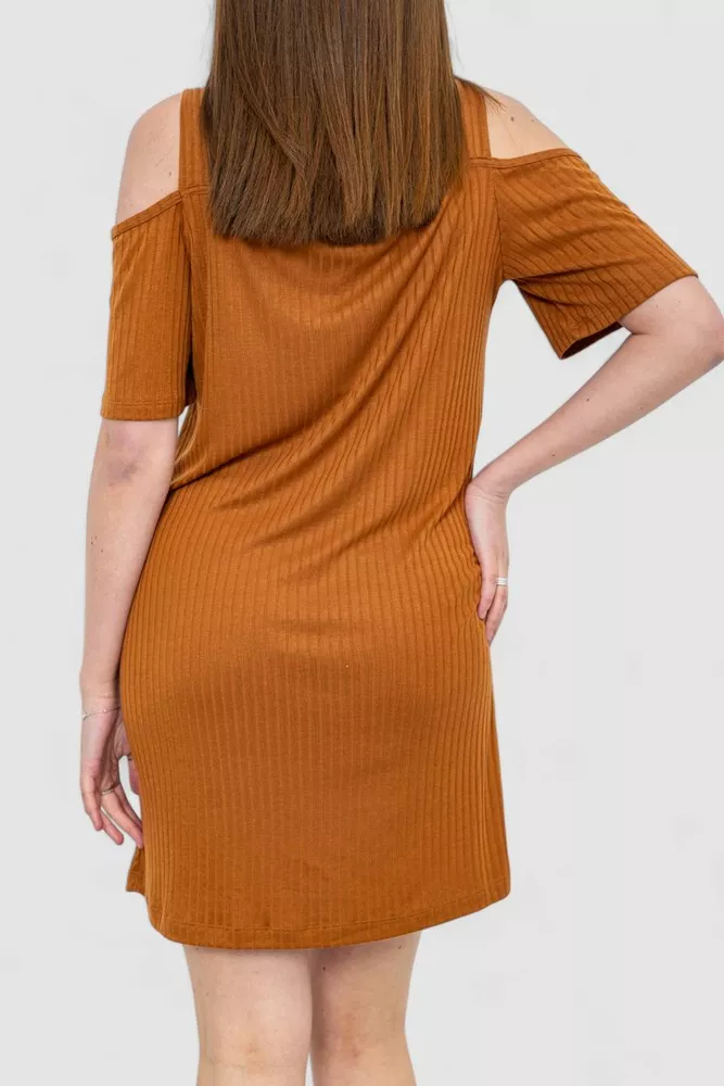 Купити Плаття, колір коричневий, 244R269 - Фото №4