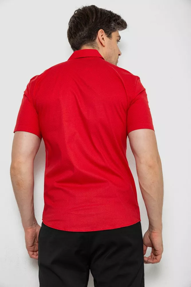 Купити Сорочка чоловіча з принтом  -уцінка, колір червоний, 214R7140-U - Фото №4