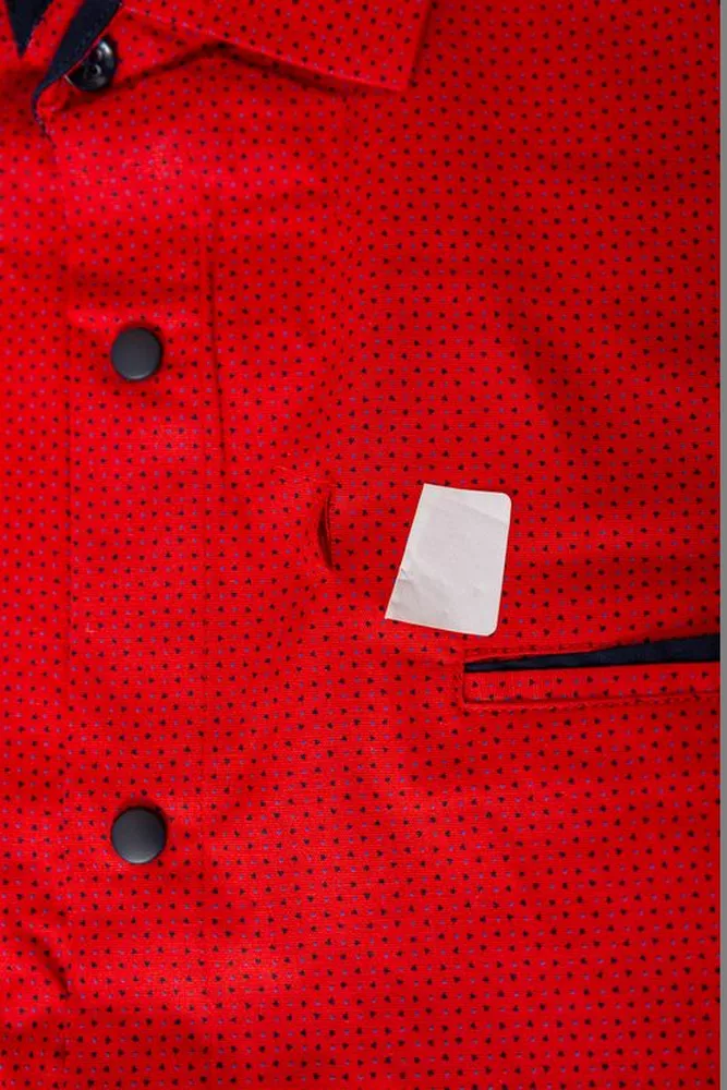 Купити Сорочка чоловіча з принтом  -уцінка, колір червоний, 214R7140-U - Фото №6