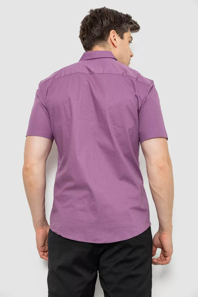 Купити Сорочка чоловіча з принтом  -уцінка, колір бузковий, 214R7329-U - Фото №4