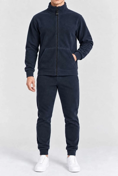 Спортивный костюм мужской на флисе, цвет темно-синий, 257R661