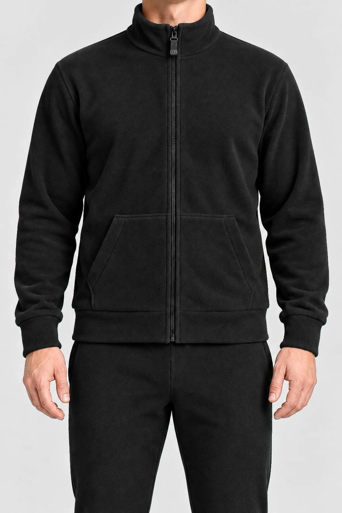 Купить Спортивный костюм мужской на флисе, цвет черный, 257R661 - Фото №4