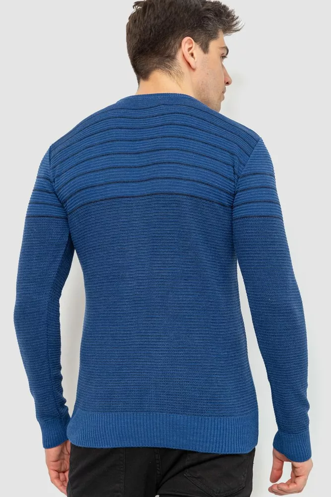 Купити Светр чоловічий, колір джинс, 214R408 - Фото №4