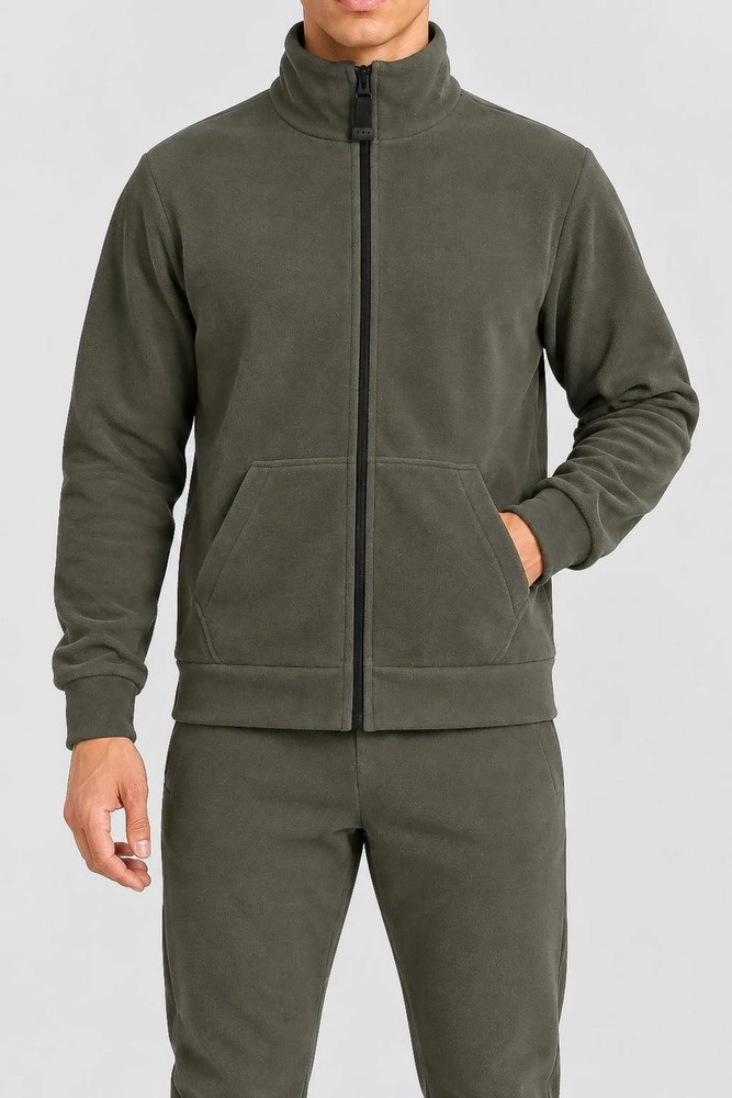 Купить Спортивный костюм мужской на флисе, цвет хаки, 257R661 - Фото №4