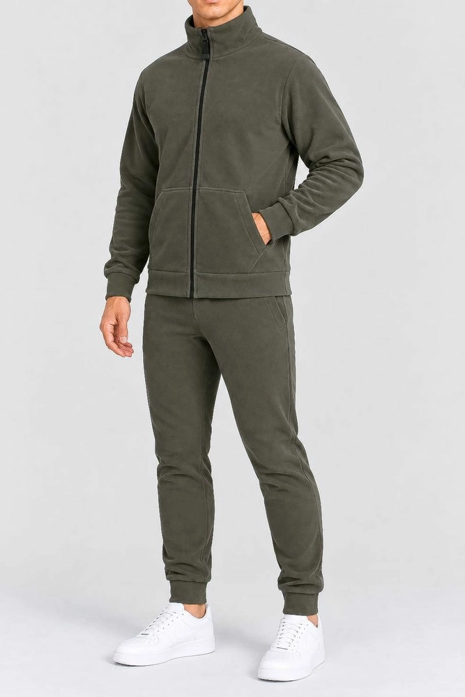 Купить Спортивный костюм мужской на флисе, цвет хаки, 257R661 - Фото №2