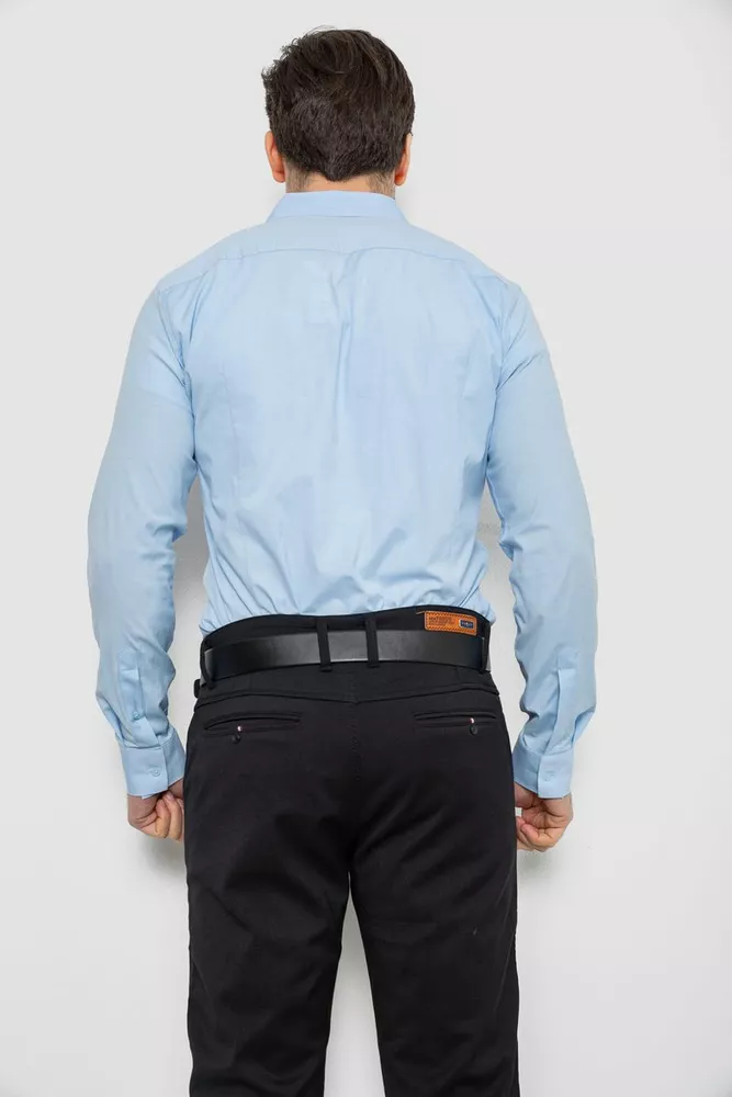 Купить Рубашка мужская однотонная, цвет голубой, 186R2100 - Фото №4