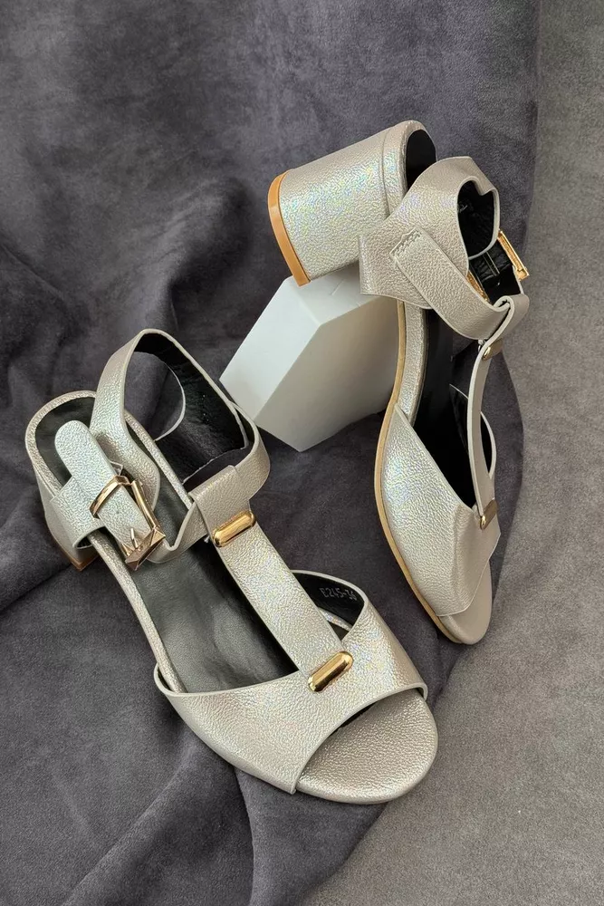 Купить Босоножки женские, цвет серый, 243RE245 - Фото №3