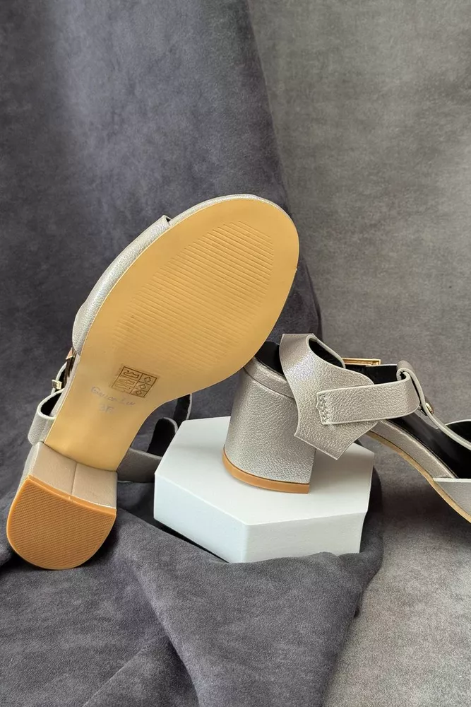 Купить Босоножки женские, цвет серый, 243RE245 - Фото №5